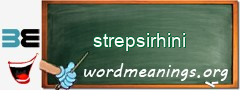WordMeaning blackboard for strepsirhini